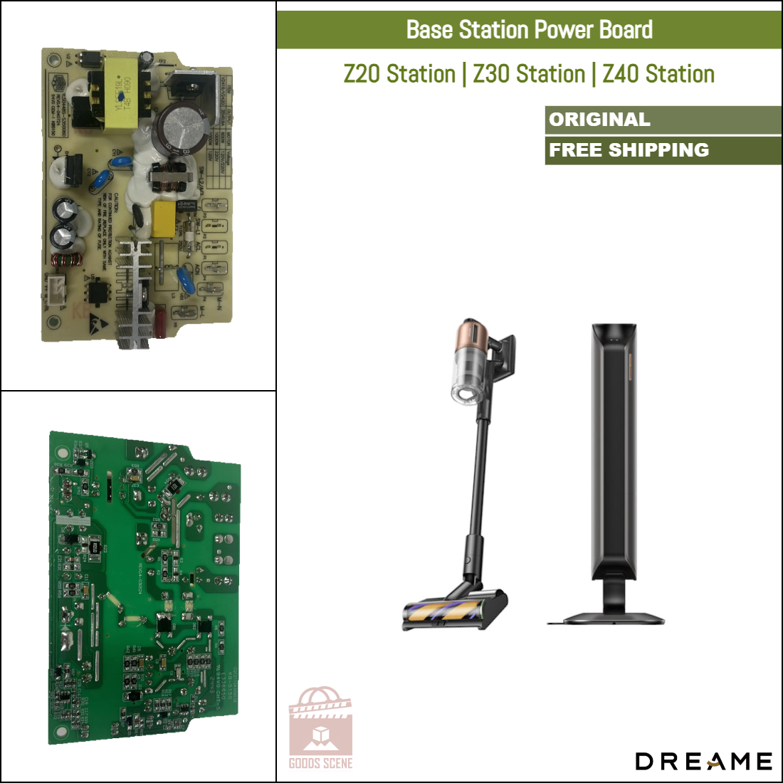 Dreame Z20 Station, Z30 Station, Z40 Station | Original Spare & Repair Parts: Base Station Power Board