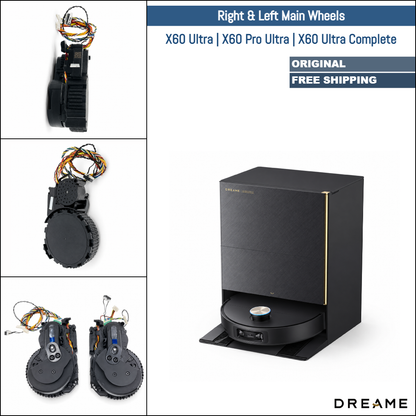 Dreame L20 Ultra, L30 Ultra | Originale reserve- og reparasjonsdeler: Høyre og venstre hovedhjul