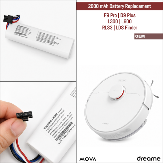 Dreame F9 Pro, D9 Plus, MOVA L300, L600, Trouver Finder RLS3, LDS Finder | Original Spare & Repair Parts: OEM Battery Pack, 2600mAh