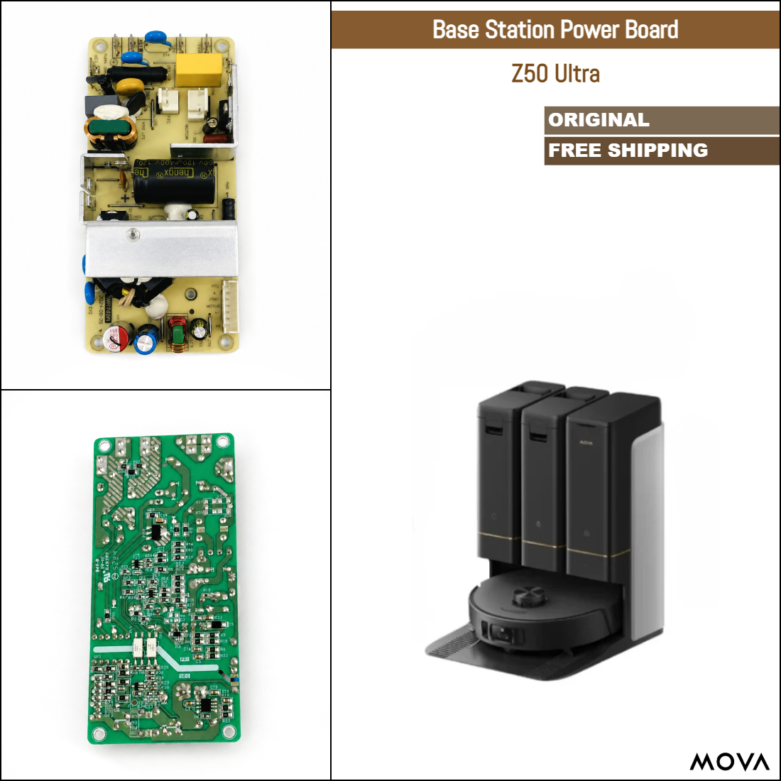 MOVA Z50 Ultra | Original Spare & Repair Parts For Auto Dock: Base Station Power Board