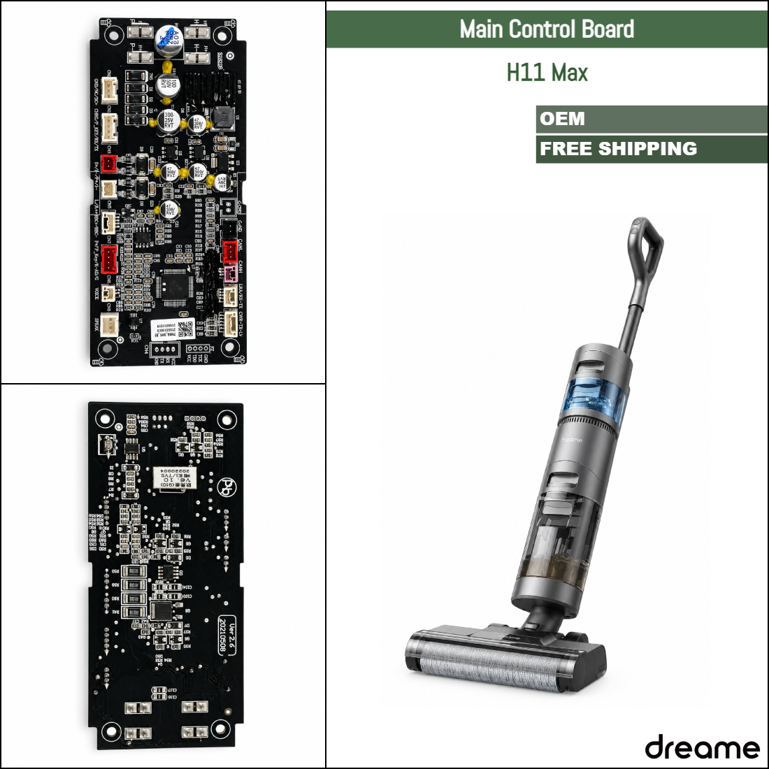 Dreame H11 Max | Original Spare & Repair Parts For Dock: Main Control Board