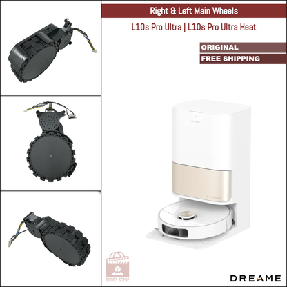 Dreame L10s Pro Ultra, L10s Pro Ultra Heat | Original Spare & Repair Parts: Main Right & Left Wheels