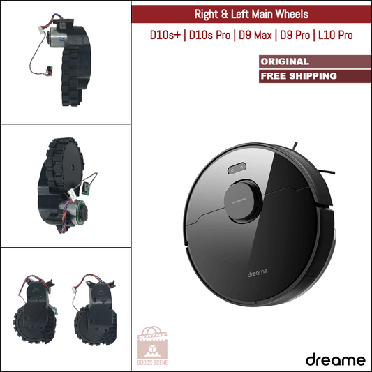 Dreame D10s+, D10s Pro, D9 Max, D9 Pro, L10 Pro | Original Spare & Repair Parts: Main Right & Left Wheels