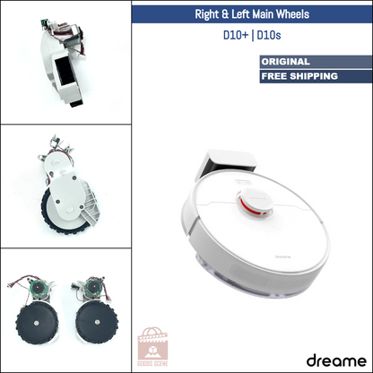 Dreame Bot D10+, D10s | Original Spare & Repair Parts: Main Right & Left Wheels