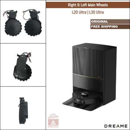 Dreame L20 Ultra, L30 Ultra | Original Spare & Repair Parts: Main Right & Left Wheels