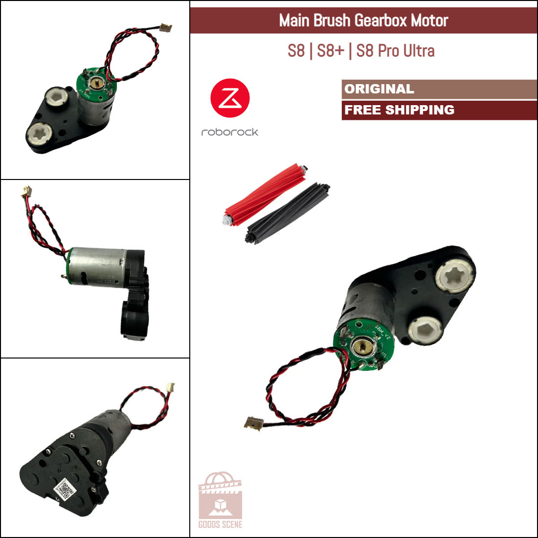 Roborock S5, S6 | Original Ersatz- und Reparaturteile: Hauptbürsten-Getriebemotor