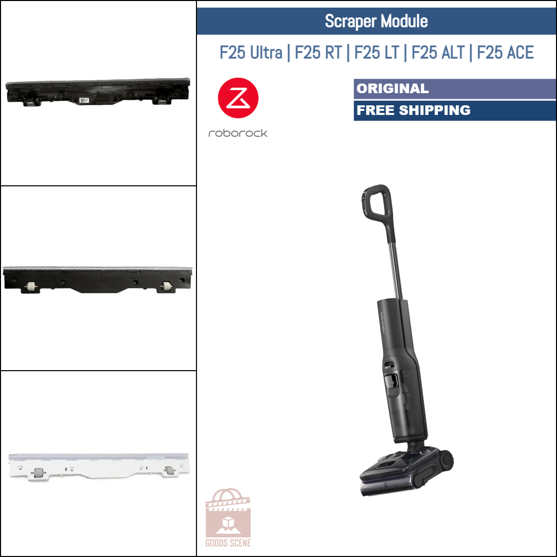 Roborock F25 Ultra, F25 RT, F25 LT, F25 ALT, F25 ACE | Original Spare Parts & Accessories: Scraper Module