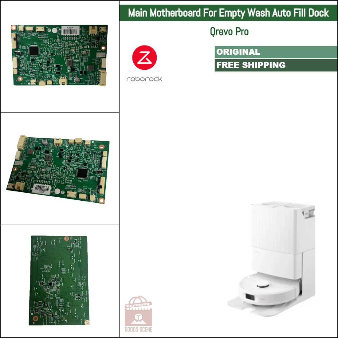 Roborock Qrevo Pro | Original Spare & Repair Parts For Auto Empty Dock: Main Motherboard, 220V