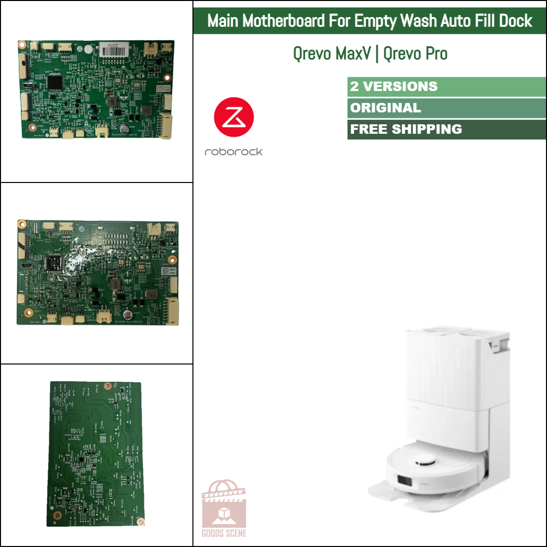 Roborock Qrevo MaxV, Qrevo Pro | Original Spare & Repair Parts For Auto Empty Dock: Main Motherboard, 220V