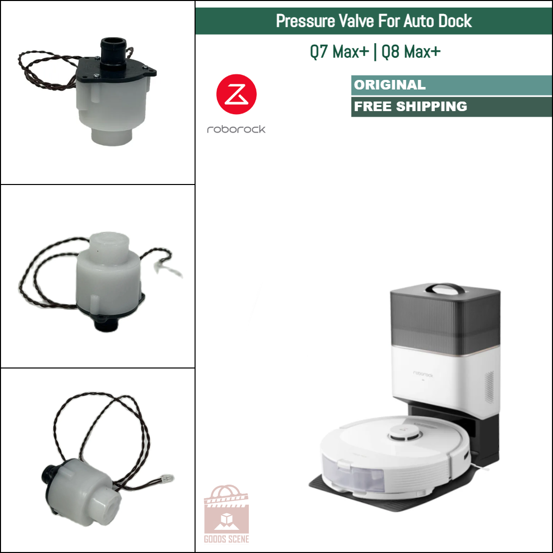 Roborock Q7 Max+, Q8 Max+ | Original Spare & Repair Parts For Auto Dock: Pressure Valve