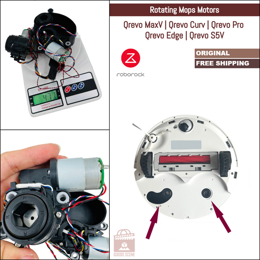 Roborock Qrevo MaxV, Qrevo Curv, Qrevo Pro, Qrevo Edge, Qrevo S5V | Original Repair Parts: FlexiArm Left & Right Spinning Mops Rack Gearbox Motors