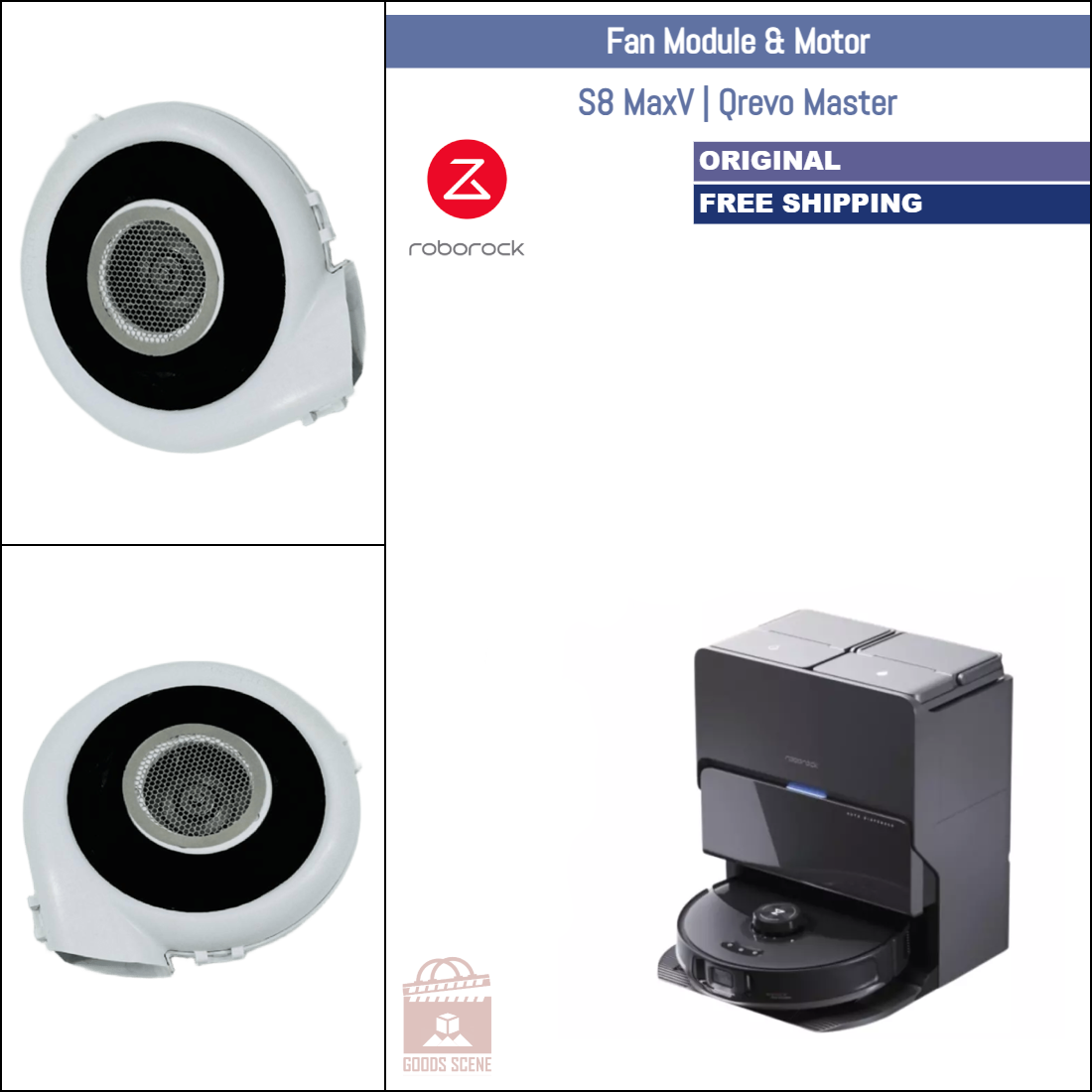 Roborock S8 MaxV Ultra, Qrevo Master | Original Spare & Repair Parts: Fan Motor Module 10000Pa