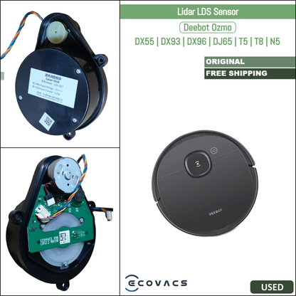 Ecovacs Deebot Ozmo DX55, DX93, DX96, DJ65, T5, T8, N5 | Original Used Spare & Repair Parts: LDS Laser Lidar Sensor