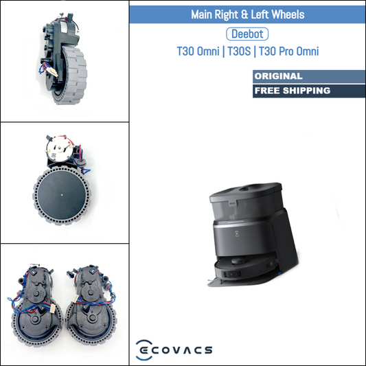 Ecovacs Deebot T30 Omni, T30S, T30 Pro Omni | Original Spare & Repair Parts: Main Right & Left Wheels