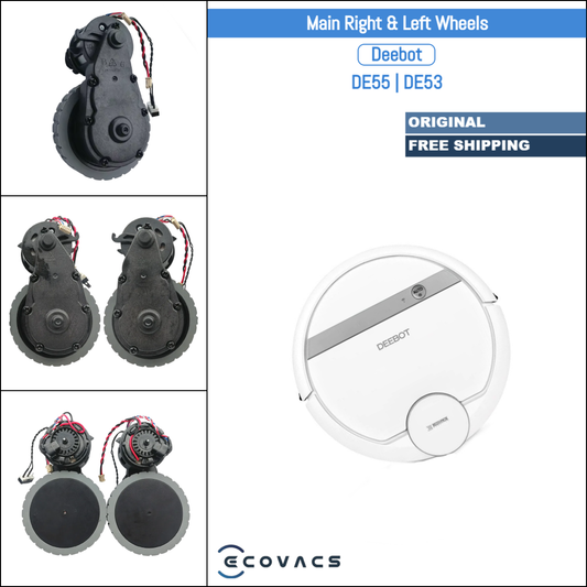 Ecovacs Deebot DE55, DE53 | Original Spare & Repair Parts: Main Right & Left Wheels