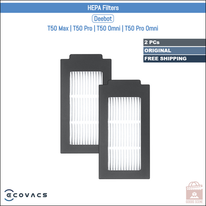Ecovacs Deebot T50 Max, T50 Pro, T50 Omni, T50 Pro Omni | Original Consumable Parts & Accessories: HEPA Filters