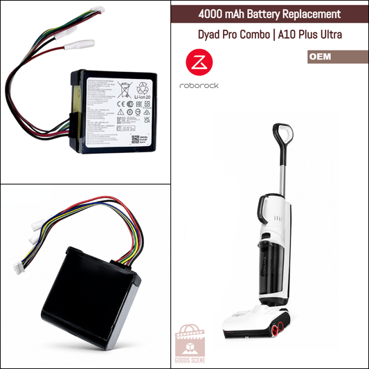 Roborock S4, S5, S6, S6 Pure, S7, S8, Q5, Q7, Q Revo MaxV Pro og forskjellige modeller | Originale reserve- og reparasjonsdeler: OEM-batterierstatning, 5200mAh