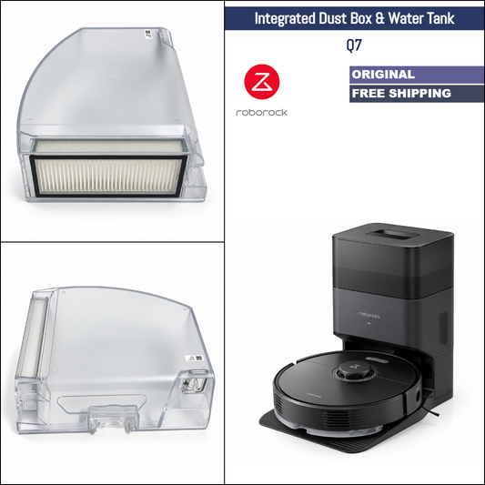 Roborock Q7 | Original Spare Parts & Accessories: Dustbin Dust Box Integrated Water Tank With HEPA Filter