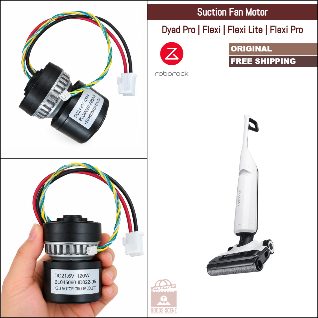 Roborock Dyad Pro, Flexi, Flexi Lite, Flexi Pro | Original Spare & Repair Parts: Suction Fan Motor