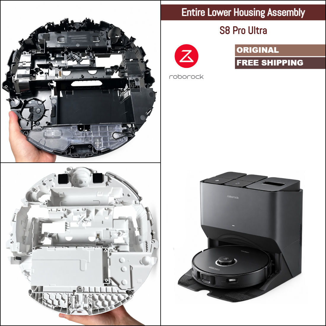 Roborock S8 Pro Ultra | Original Spare Parts: Lower Housing Chassis Assembly