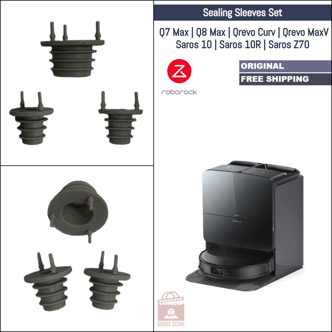 Roborock S7 Max / MaxV / Pro Ultra, S8 Max / MaxV / Pro Ultra, Q Revo / Pro / S | Original Ersatz- und Reparaturteile für Auto Empty Dock: Dichtungshülsen