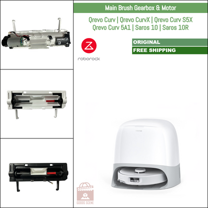 Roborock Qrevo Curv Series, Saros 10, Saros 10R | Original Spare & Repair Parts: Main Brush Gearbox Motor With Housing