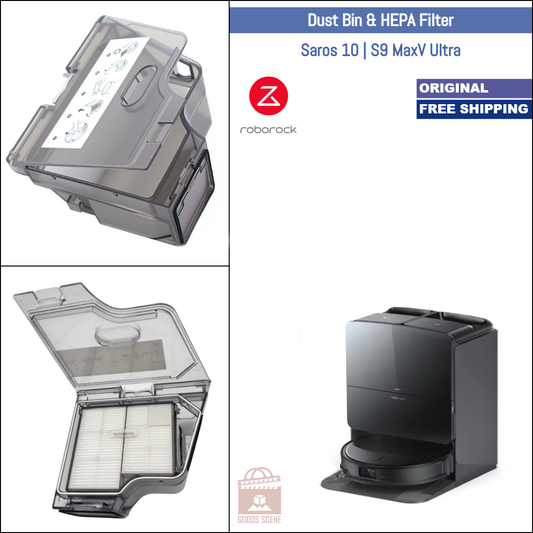Roborock Saros 10, S9 MaxV Ultra | Original Spare Parts & Accessories: Dustbin Dust Box with HEPA Filter