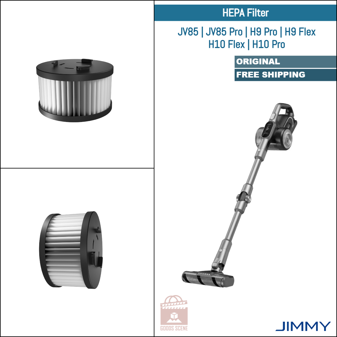 Jimmy JV85, JV85 Pro, H9 Pro ,H9 Flex ,H10 Flex ,H10 Pro | Original Consumable Parts & Accessories: HEPA Filter