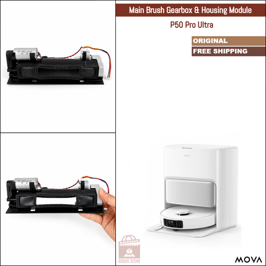 MOVA P50 Pro Ultra | Original Spare & Repair Parts: Main Brush Gearbox Motor With Housing