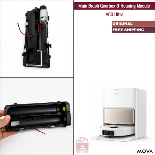 MOVA V50 Ultra | Original Spare & Repair Parts: Main Brush Gearbox Motor With Housing