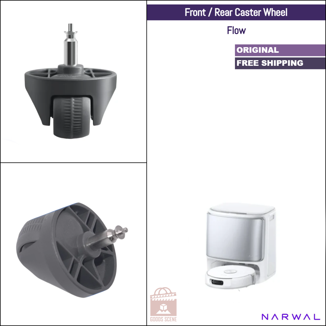 Narwal Flow | Original Spare & Repair Parts: Front Caster Wheel