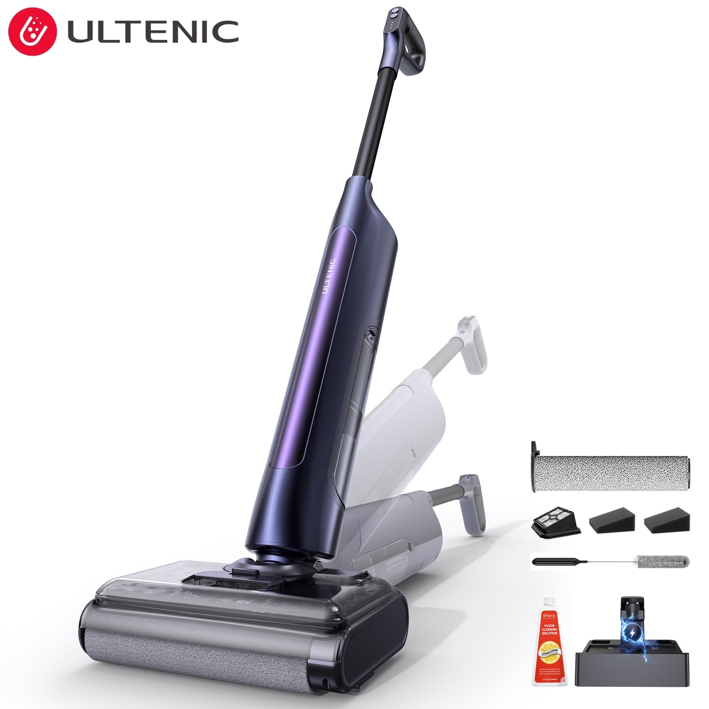 Ultenic AC1 TriFlex Cordless Wet Dry Vacuum Cleaner & Floor Washer | 180° Lay-Flat Cleaning & Self-Cleaning System