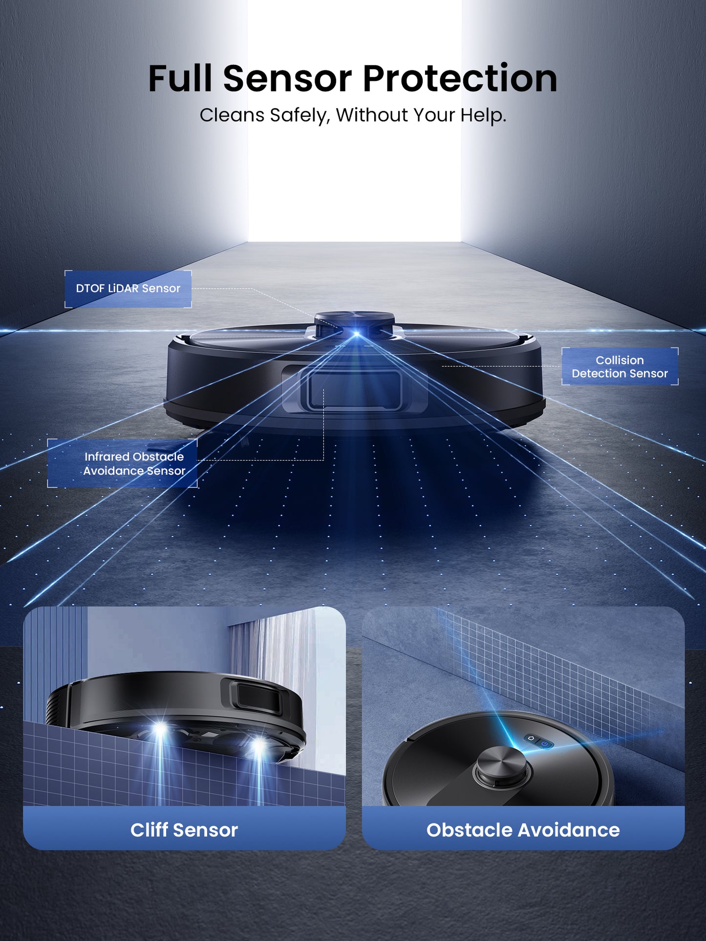 Proscenic Q10 Robot Vacuum Cleaner & Mop with LiDAR Navigation | 8000Pa Suction