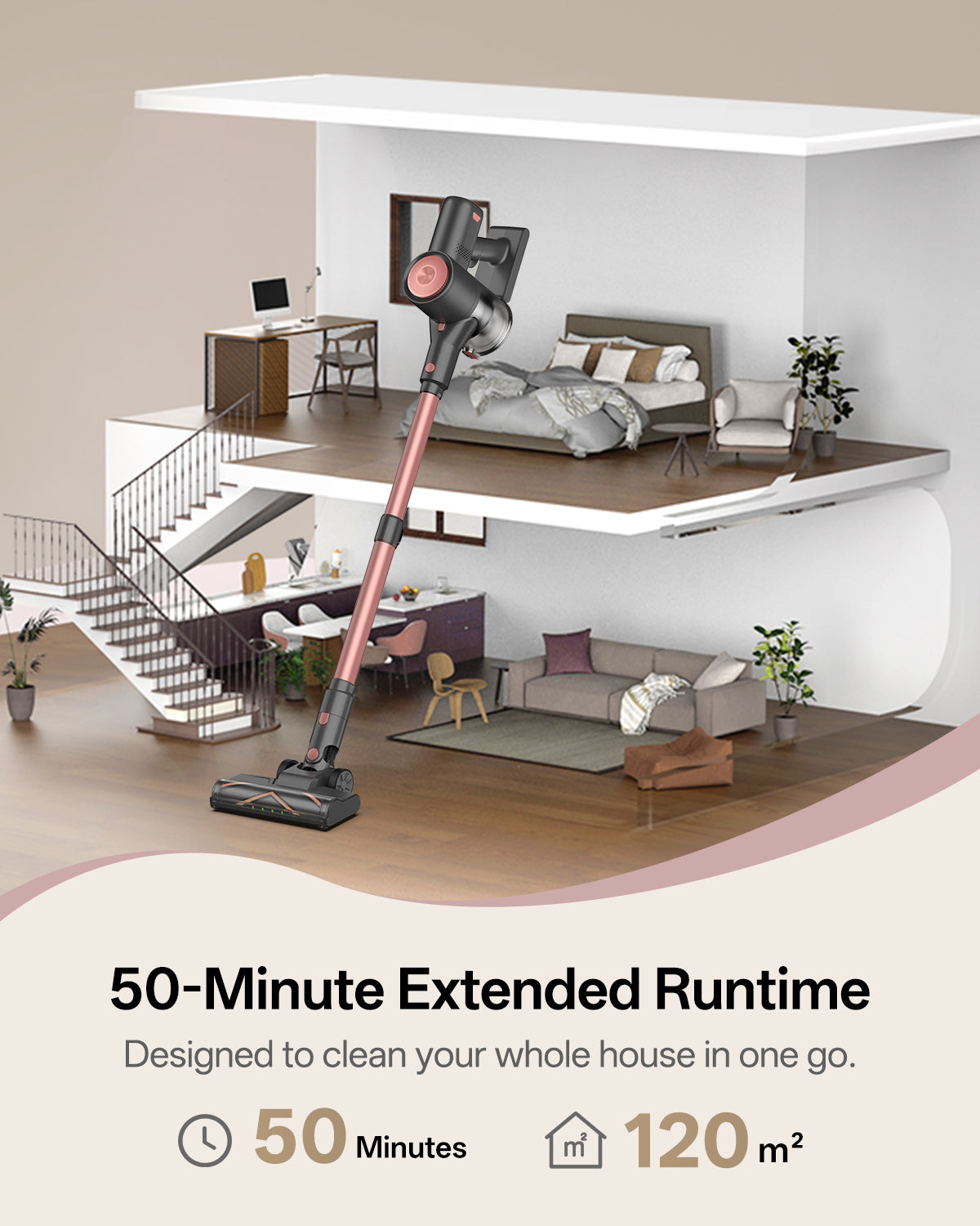 Vexilar V10 Pro Cordless Stick Vacuum Cleaner | 45KPa Suction