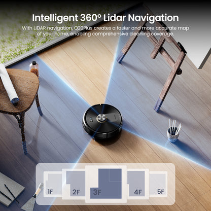 Proscenic Q20 Plus Robot Vacuum Cleaner & Mop with Bagless Self-Empty Station | 10000Pa Suction
