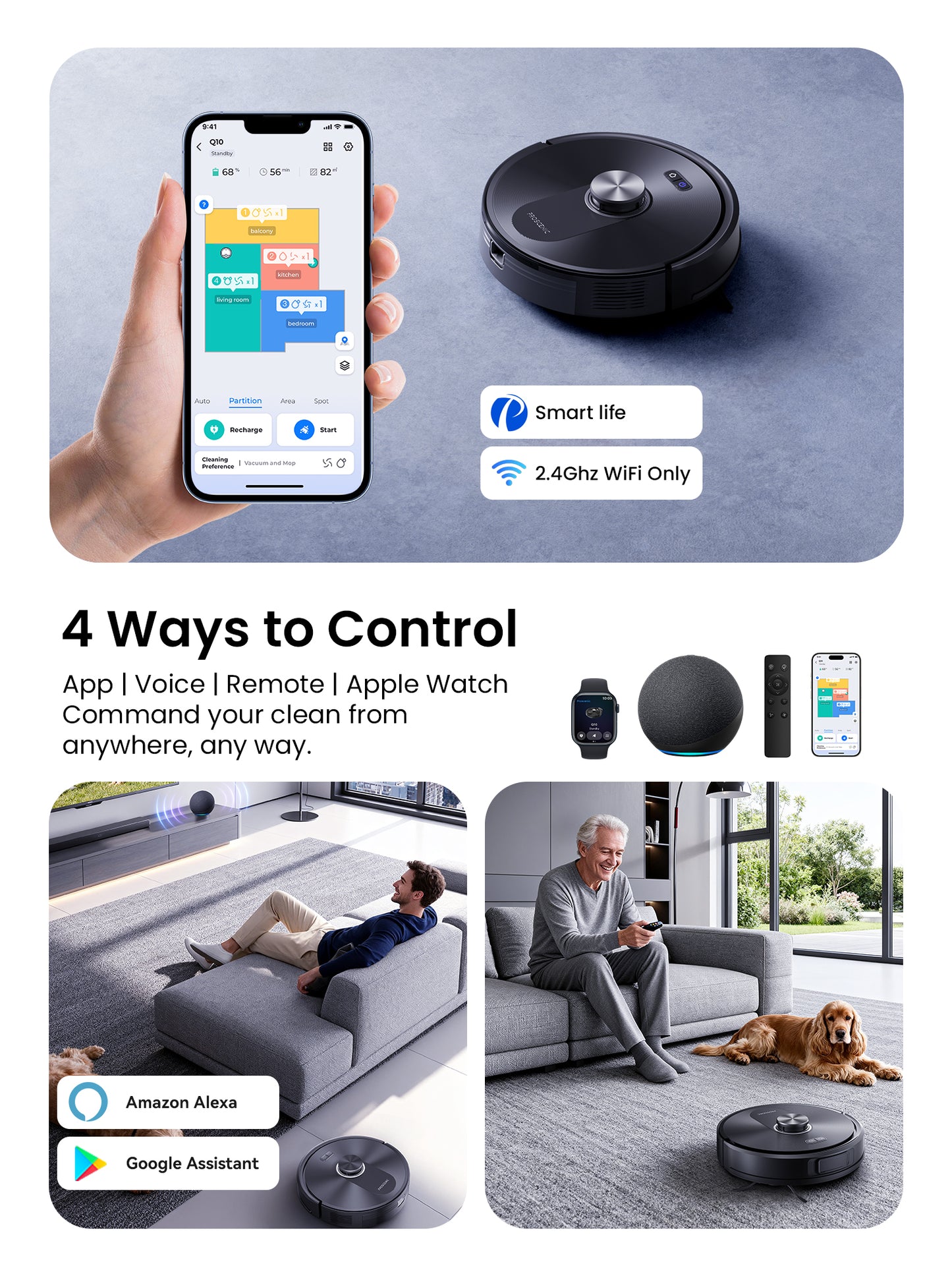 Proscenic Q10 Robot Vacuum Cleaner & Mop with LiDAR Navigation | 8000Pa Suction