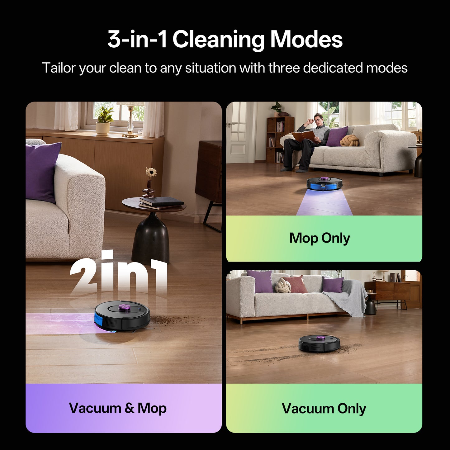 Vexilar Cleanova W15 Robot Vacuum Cleaner & Mop | 10000Pa Suction, Self-Empty Station & 360° LDS Navigation