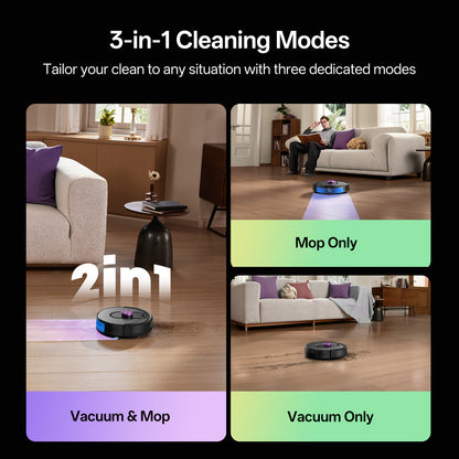 Vexilar Cleanova W15 Robot Vacuum Cleaner & Mop | 10000Pa Suction, Self-Empty Station & 360° LDS Navigation