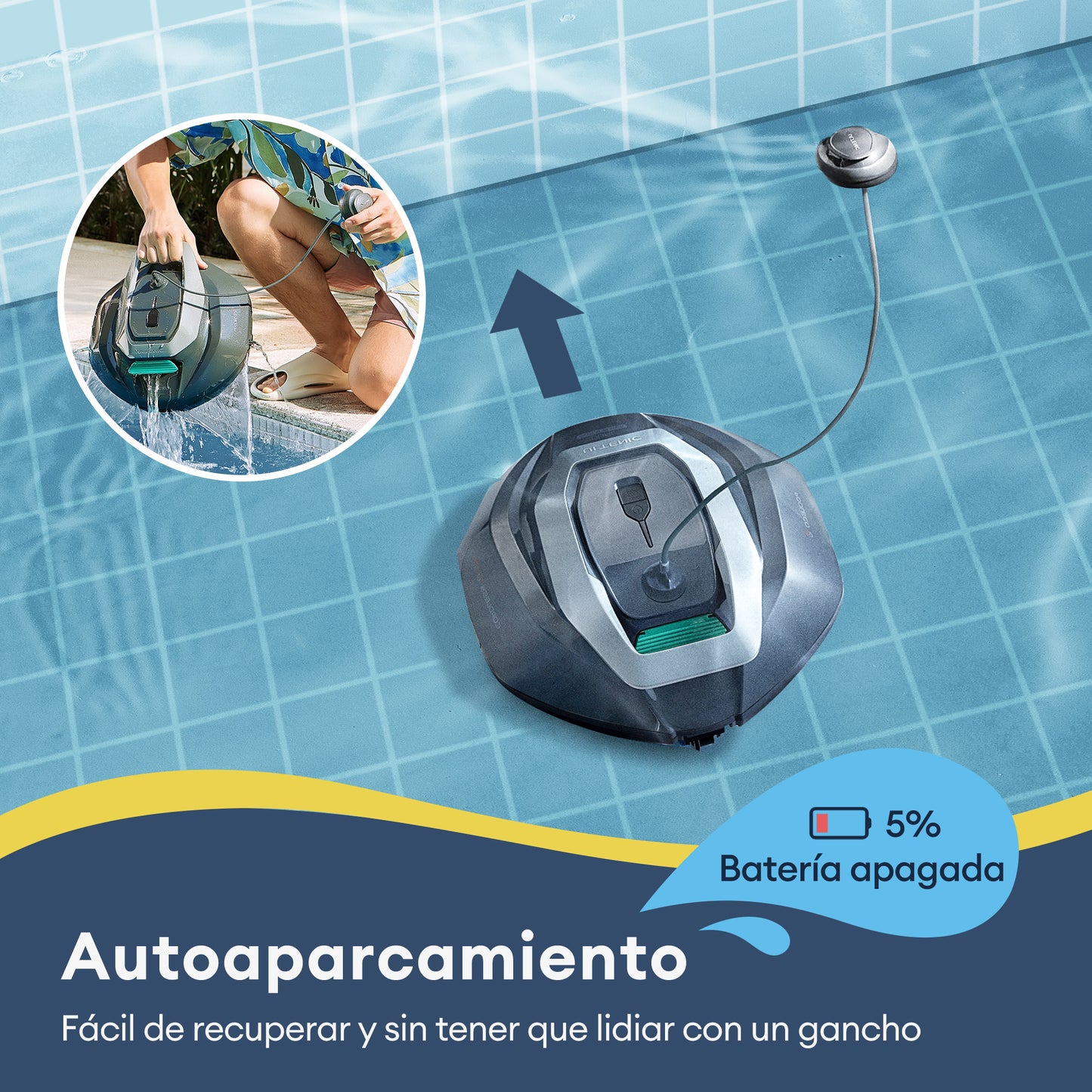 Ultenic Pooleco 10S Cordless Robotic Pool Cleaner | App & Remote Control
