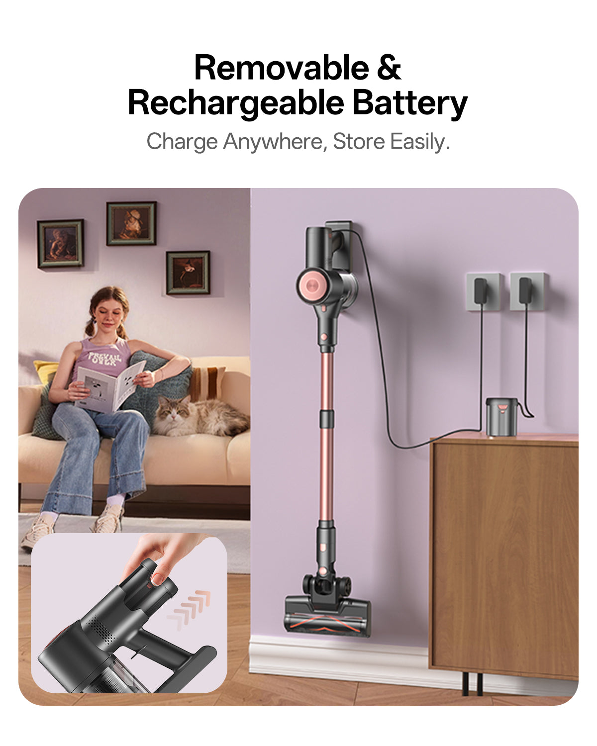 Vexilar V10 Pro Cordless Stick Vacuum Cleaner | 45KPa Suction