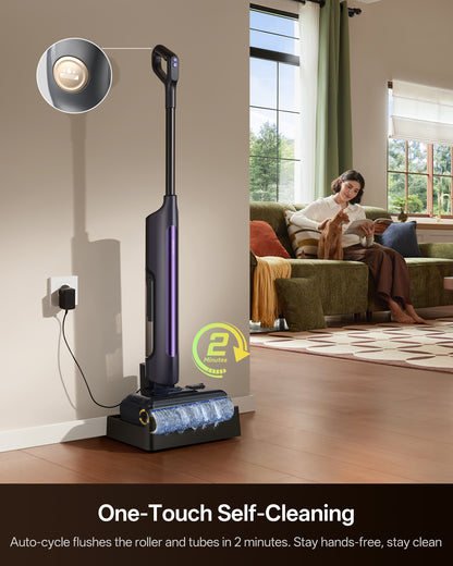 Ultenic AC1 TriFlex Cordless Wet Dry Vacuum Cleaner & Floor Washer | 180° Lay-Flat Cleaning & Self-Cleaning System