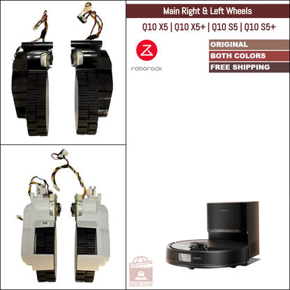 Roborock Q10 X5, Q10 X5+, Q10 S5, Q10 S5+ | Original Spare & Repair Parts: Main Right & Left Wheels