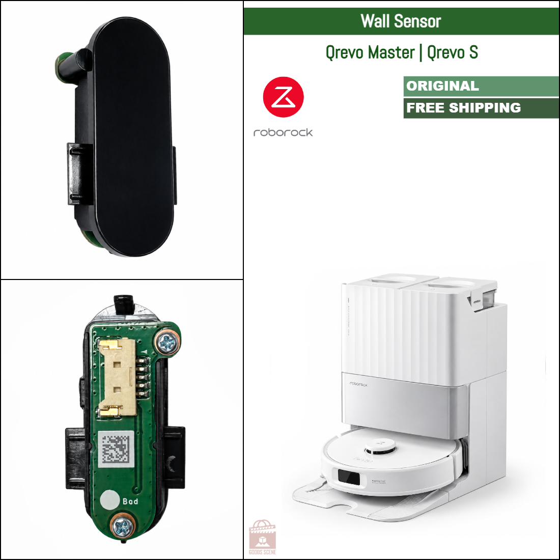 Roborock S5, S6, S7, S7 Max, S7 MaxV, S7 Pro Ultra, S8, S8 Pro Ultra | Original Ersatz- und Reparaturteile: Wandsensorbaugruppe 