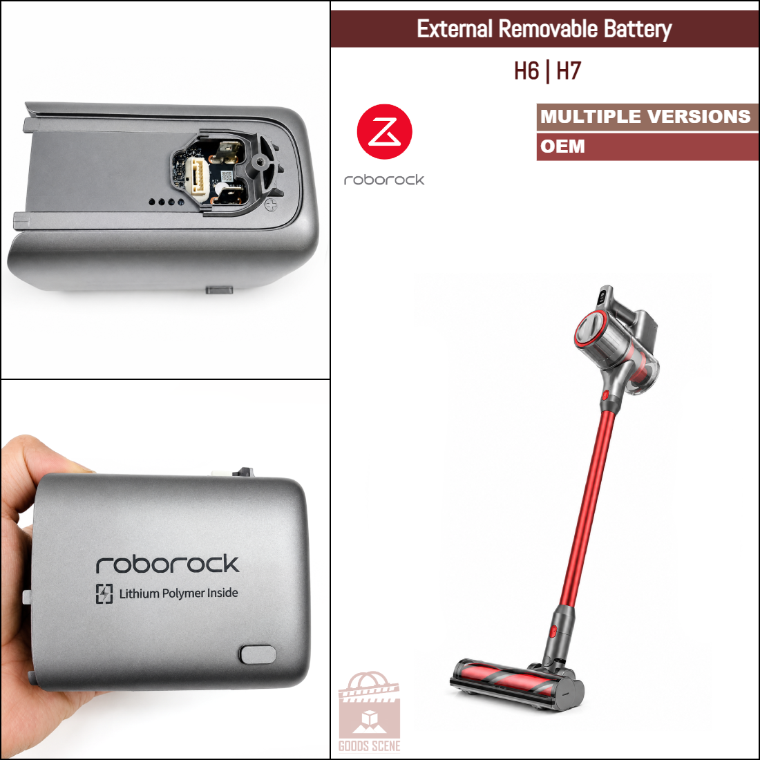 Roborock S4, S5, S6, S6 Pure, S7, S8, Q5, Q7, Q Revo MaxV Pro und verschiedene Modelle | Originale Ersatz- und Reparaturteile: OEM-Akkuersatz, 5200 mAh