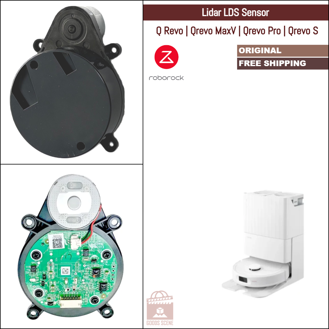 Roborock S8, S8 Pro, S8 Max, S8 MaxV, S7 Max, S7 MaxV, Q Revo, Q5, Q7 und Q8 Serien | Originale Ersatz- und Reparaturteile: Gängiger LDS-Laser-Lidar-Sensor