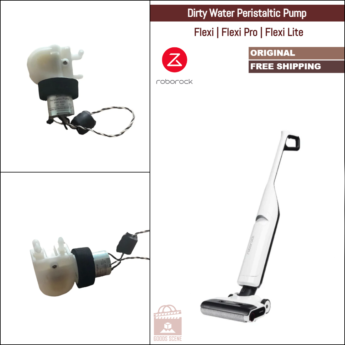 Roborock Flexi, Flexi Pro, Flexi Lite | Original Spare & Repair Parts: Dirty Water Peristaltic Pump
