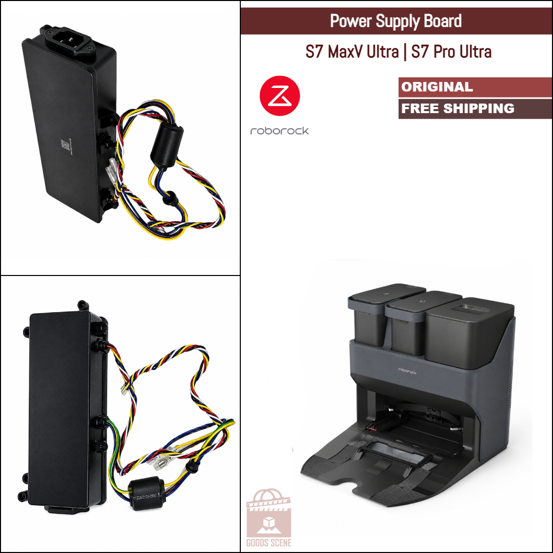 Roborock S7 MaxV Ultra, S7 Pro Ultra | Original Spare & Repair Parts For Auto Dock: Power Supply Board, 220V