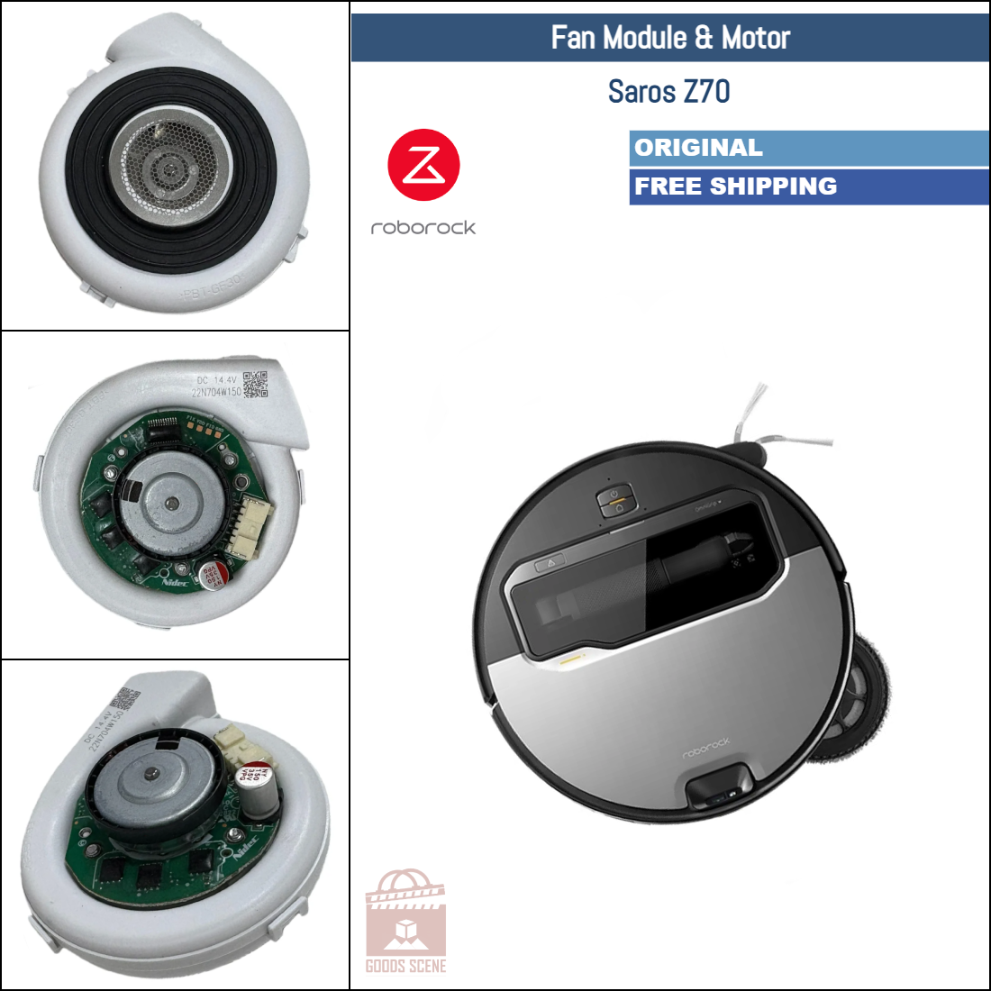 Roborock Saros Z70 | Original Spare & Repair Parts: Fan Motor Module 22,000Pa