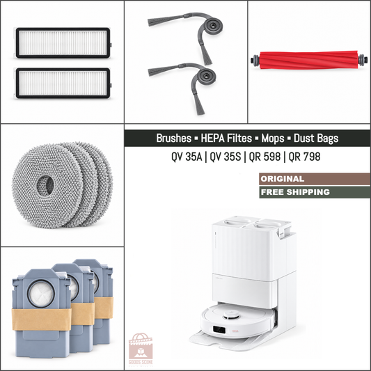 Roborock Q Revo MaxV, Q Revo Pro, Q Revo S | Original-Verbrauchsteile und Zubehör: Bürsten, Wischmopps, HEPA-Filter und Staubbeutel