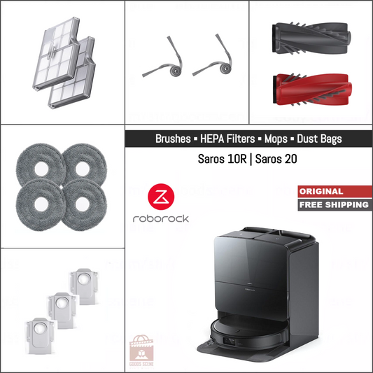 Roborock Saros 10R, Saros 20 | Original Consumable Parts & Accessories: Brushes, Mops, HEPA Filters & Dust Bags